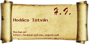 Hodács István névjegykártya