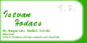 istvan hodacs business card